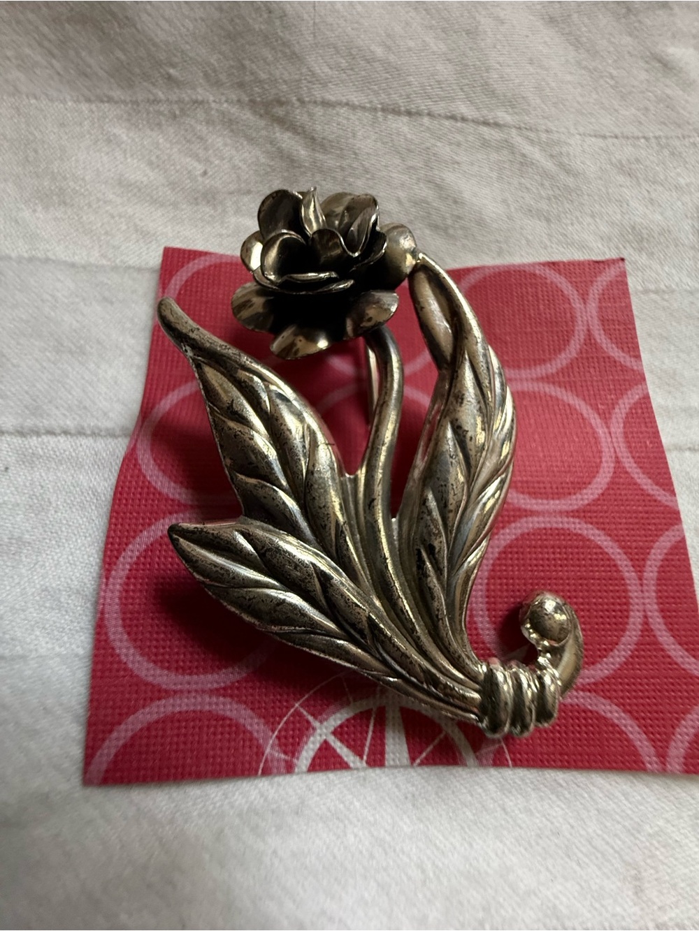 Vintage Felch & Co. Sterling Silver Floral Brooch